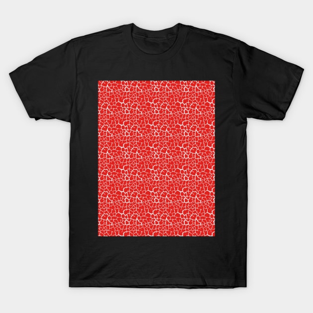 Elephant Print Skin Pattern Red T-Shirt by Design_Lawrence